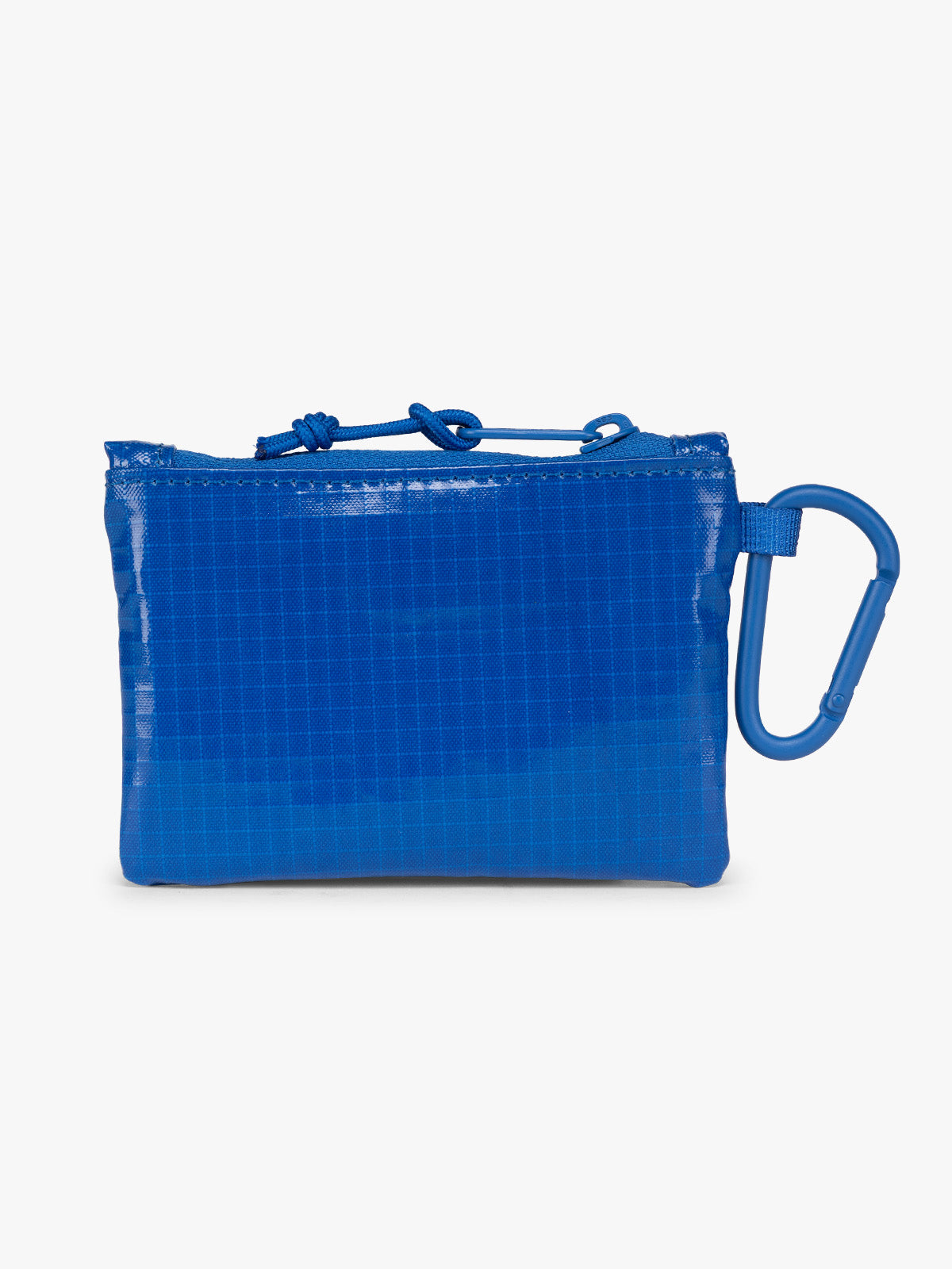 Back of CALPAK Terra Clippable Card Pouch in blue Cobalt; TPC2401-COBALT