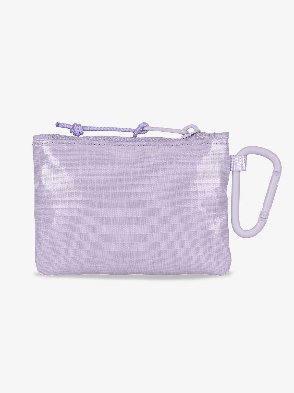 CALPAK Terra Clippable Card Pouch in purple lavender Amethyst back side; TPC2401-AMETHYST