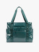 CALPAK Terra 35L Tote Bag with zippers in blue green Kale on a white background; TTO2401-KALE