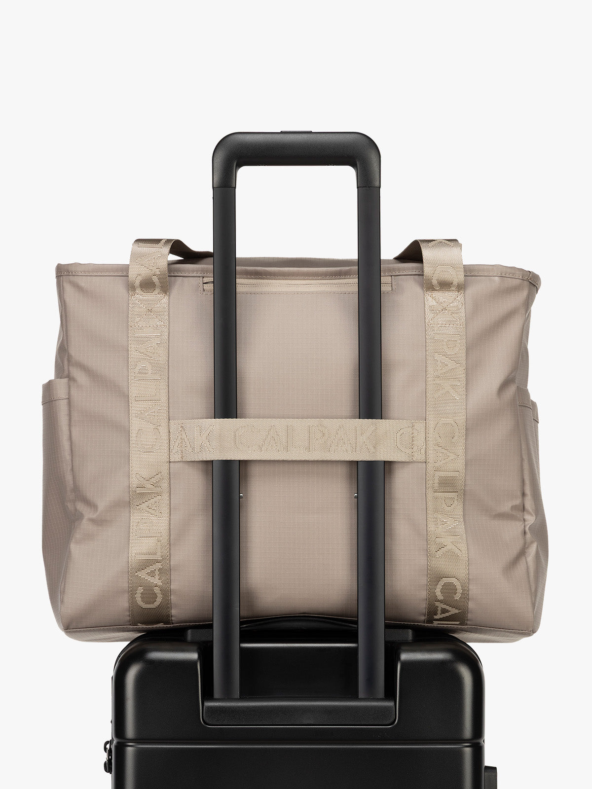 CALPAK Terra 35L Tote in beige Stone trolley sleeve; TTO2401-STONE