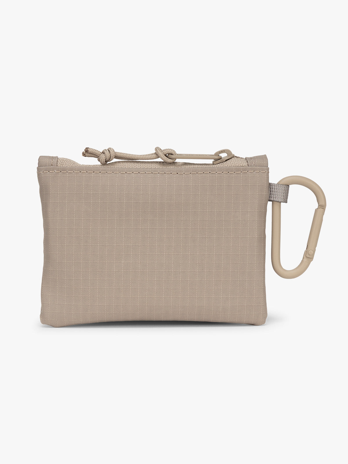 CALPAK Terra Clippable Card Pouch in beige Stone back view; TPC2401-STONE