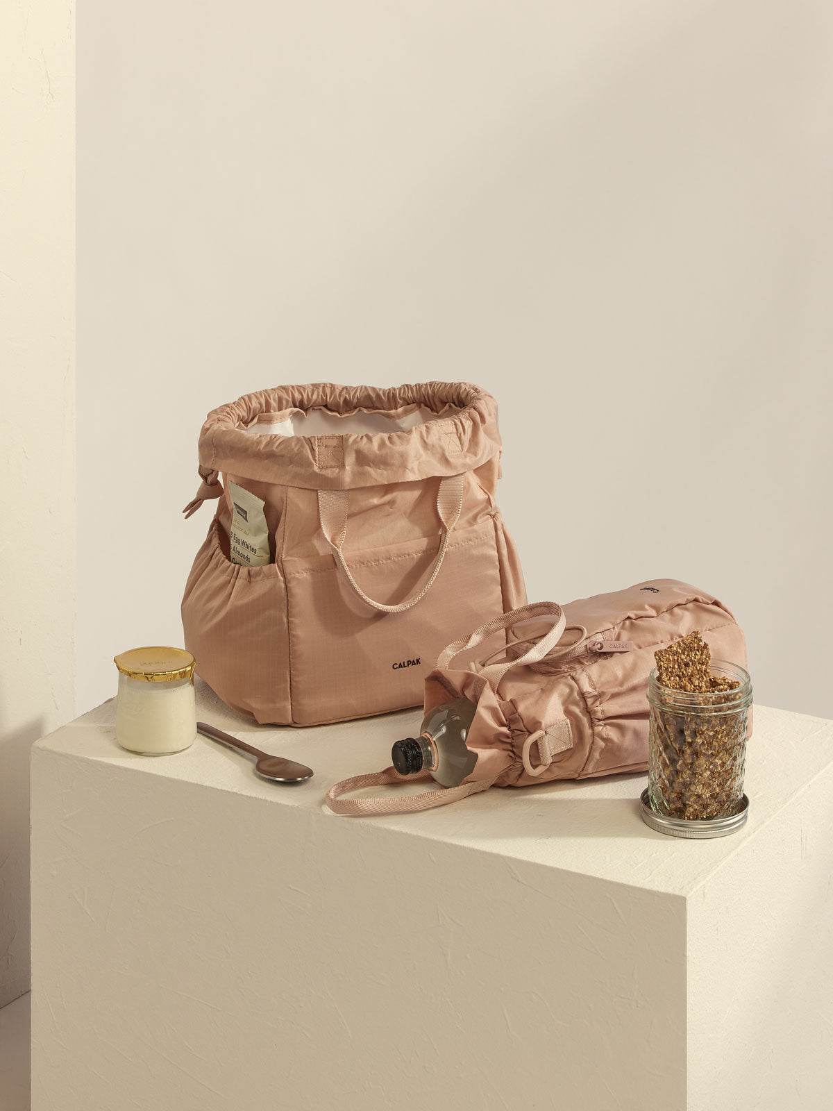 water bottle holder with strap in mauve; AWH2101-MAUVE