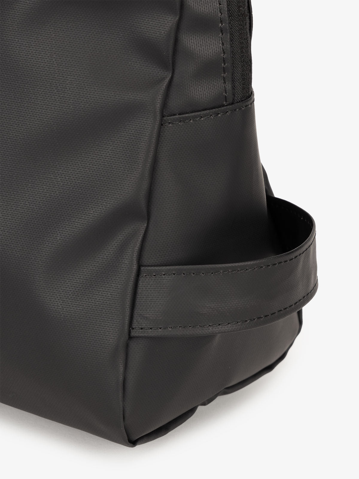 CALPAK Water Resistant Zippered Pouch Set with side loop handle in black; PCZP2401-BLACK