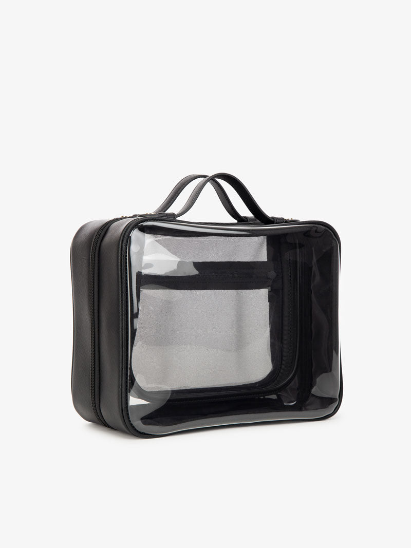 CALPAK transparent cosmetic travel bag; CCC2001-BLACK