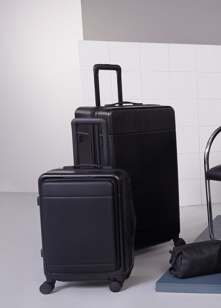 CALPAK Hue luggage collection: stylish minimalist suitcases from durable polycarbonate; LHU1028-BLACK