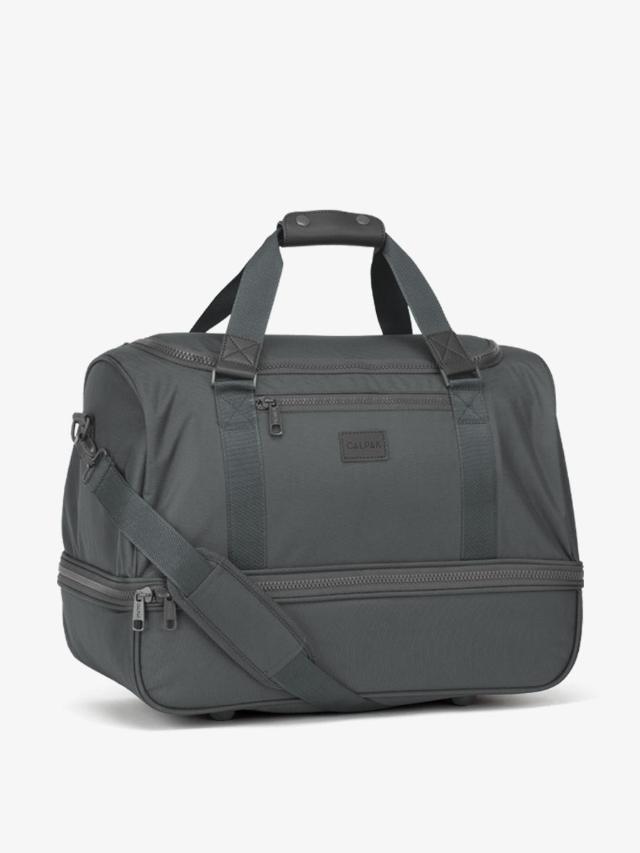 CALPAK Stevyn duffel bag and weekender in slate; DST7019-SLATE
