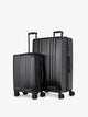CALPAK Ambeur: 2 piece lightweight expandable black hard shell luggage set with carry on; LAM2000-BLACK